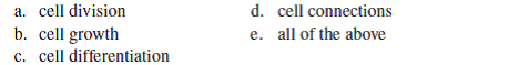 Which of the following is (are) involved in the process of tissue and organ formation in multicellular organisms