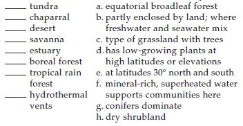 Match the terms with the most suitable description.  <div style=padding-top: 35px> 