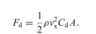 A Boeing 747 is ﬂying at a constant speed of 600 mph (270 m/s) at an altitude of 30,000 ft (9,100 m). As the plane moves through the atmosphere, air ﬂowing over the surface of the plane creates a drag force, acting in the opposite direction of motion. The drag on the aircraft can be calculated from the following formula:   Assuming that the drag coefﬁcient for a 747 is 0.031, calculate the total drag on the moving airliner. Remember that the density of air at 30,000 ft is much different than the density of air at sea level.