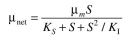 Consider steady-state operation of a chemostat. Assume that growth is substrate inhibited and that endogeneous metabolism can be ignored such that: a. Derive an expression for the residual substrate concentration (i.e., S) as a function of dilu- tion rate and the kinetic parameters b. What are the implications for operation of a chemostat when the organism is subjected to substrate inhibition?