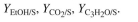 The growth of S. cerevisiae on glucose under anaerobic conditions can be described by the following overall reaction:    a. Determine the biomass yield coefficient     b. Determine the product yield coefficients     c. Determine the coefficient   