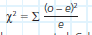 Are Two Genes Linked or Unlinked Genes that are in close proximity on the same chromosome will result in the linked alleles being inherited together more often than not. But how can you tell if certain alleles are inherited together due to linkage or whether they just happen to assort together In this exercise, you will use a simple statistical test, the chi-square ( 2) test, to analyze phenotypes of F1 testcross progeny in order to see whether two genes are linked or unlinked.  How These Experiments Are Done If genes are unlinked and assorting independently, the phenotypic ratio of offspring from an F1 testcross is expected to be 1:1:1:1 (see Figure 12.9). If the two genes are linked, however, the observed phenotypic ratio of the offspring will not match the expected ratio. Given random fluctuations in the data, how much must the observed numbers deviate from the expected numbers for us to conclude that the genes are not assorting independently but may instead be linked To answer this question, scientists use a statistical test called a chi-square ( 2) test. This test compares an observed data set to an expected data set predicted by a hypothesis (here, that the genes are unlinked) and measures the discrepancy between the two, thus determining the goodness of fit. If the discrepancy between the observed and expected data sets is so large that it is unlikely to have occurred by random fluctuation, we say there is statistically significant evidence against the hypothesis (or, more specifically, evidence for the genes being linked). If the discrepancy is small, then our observations are well explained by random variation alone. In this case, we say the observed data are consistent with our hypothesis, or that the discrepancy is statistically insignificant. Note, however, that consistency with our hypothesis is not the same as proof of our hypothesis. Also, the size of the experimental data set is important: With small data sets like this one, even if the genes are linked, discrepancies might be small by chance alone if the linkage is weak. (For simplicity, we overlook the effect of sample size here.)    Data from the Simulated Experiment In cosmos plants, purple stem ( A ) is dominant to green stem ( a ), and short petals ( B ) is dominant to long petals ( b ). In a simulated cross, AABB plants were crossed with aabb plants to generate F1 dihybrids ( AaBb ), which were then test crossed ( AaBb × aabb ). A total of 900 offspring plants were scored for stem color and flower petal length.    The goodness of fit is measured by 2. This statistic measures the amounts by which the observed values differ from their respective predictions to indicate how closely the two sets of values match. The formula for calculating this value is    where o = observed and e = expected. Calculate the 2 value for the data using the table below. Fill out the table, carrying out the operations indicated in the top row. Then add up the entries in the last column to find the 2 value  
