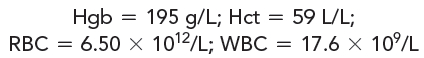 The following data is found on the CBC of a newborn male.    Calculate the MCV and MCHC. Evaluate all of the data for abnormalities.