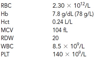 A patient presents with the following laboratory data: The differential was normal except for 2% metamyelocytes. Oval macrocytes, a few abnormal NRBC, and a few siderocytes were seen. The bone marrow contained 3% blasts and exhibited hypercellularity with megaloblastoid development in erythroid cells. What is the most probable MDS subgroup? (Objective 10) A) RCUD B) RARS C) RCMD D) RAEB