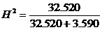 Observe the chart below showing the mean stem length of roses and their progeny. Broad sense heritability is found using the equation below. Where is the genotype and is the environmental affects. The parents are highly homozygous, so are going to produce offspring that are heterozygous, since they are different. The F 1 is the first generation and F 2 is the second. For the first generation, the genotype is the same with the only variance being environment . The second generation there is a difference in the genotypes that is additive with the environmental phenotype. First to find subtract from . is the variance for the second generation and is the variation for the first generation. Solve, The is 32.520. Now solve the broad-sense heritability by substituting 32.520 for and is 3.590. Solve, The broad sense heritability is 0.90, which shows that stem length is highly aligned in the genotype and less with the environment.