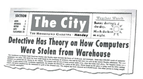 INTERPRETING GRAPHICS: The figure below shows a newspaper clipping. Use the figure to answer the question that follows.   Which of the following terms most accurately reflects the use of the term theory in the newspaper headline above? A) law B) fact C) hypothesis D) experiment