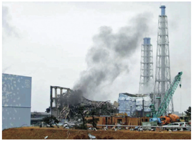 Japan's Nuclear Crisis  On March 11, 2011, a magnitude 8.9 earthquake struck the coast of Japan, causing the shutdown of 11 of Japan's nuclear power reactors, including reactors 1, 2, and 3 at the Fukushima Daiichi power plant. Shortly after the shutdown, the pressure within reactor 1 built up to twice that of normal levels. In an attempt to relieve pressure, steam-containing radiation was vented from the reactors. Over the next several days, the plant continued to have problems and the levels of radiation in the surrounding areas continued to rise. Shortly thereafter, Japanese officials formed a 10-kilometer (km) evacuation zone, which, over the next few days, was increased to 20 km, resulting in the relocation of close to 390,000 people. The Fukushima disaster released a number of radioactive isotopes into the atmosphere and the surrounding ocean. These included isotopes of iodine, cesium, and xenon. Each of these isotopes are a by-product of the nuclear fission reactions that occur within a nuclear power plant. As the uranium in these plants breaks down, the uranium atoms release energy (such as gamma radiation) and particles (alpha and beta particles). This is called radioactive decay, and the loss of particles effectively transforms the original uranium atom into isotopes of another element. In many cases, the resulting isotopes are also radioactive, and then undergo additional radioactive decay. Three of the more common isotopes released by the Fukushima disaster are listed below. These isotopes differ considerably in the types of radiation that they release, their half-lives, and their potential adverse effects on living organisms, such as humans. Cesium-134 and Cesium-137  Perhaps the biggest concern following the Fukushima disaster was the release of radioactive cesium. Naturally, cesium (Cs) is a metal with an atomic number of 55 and an atomic mass of approximately 132.9. However, within a nuclear reactor, two isotopes of cesium ( 134 Cs and 137 Cs) are formed. Cesium 134 and Cesium 137 have half-lives of 2 years and 30 years, respectively. Both of these isotopes release both beta particles and gamma radiation as they decay. Both beta particles and gamma radiation have the ability to penetrate tissues and damage cells and their DNA. Exposure to beta particles and gamma radiation, either internally or externally, can cause burns and greatly increases the chance of cancer. Following the Fukushima disaster, there were significant concerns of 137 Cs entering the atmosphere and the Pacific Ocean. Because of the winds at the time, most of the 137 Cs was carried back over Japan, forcing evacuations up to 35 kilometers (22 miles) inland. Large regions of this evacuation zone still remain uninhabitable due to soil contamination by 137 Cs. Small amounts of atmospheric 137 Cs were detected on the west coast of the United States, and some 137 Cs has been detected in the waters off the coast of California, but in neither case at levels that are considered hazardous to humans. Iodine -131  Radioactive iodine, 131 I, was also released by the reactors. Iodine is a water-soluble element that has an atomic number of 53 and an atomic mass of approximately 126.9. There are several forms of iodine isotopes, with 131 I being formed mainly by nuclear fission reactions. Like 137 Cs, 131 I emits beta particles which may damage tissues. It also releases small amounts of gamma radiation. Radioactive iodine only has a half-life of about 8 days, so its long-term effect on the environment is minimal. In our bodies, iodine is mainly used by the thyroid gland to manufacture the thyroid hormones associated with metabolic functions, including overall metabolic rate. Intense exposure to 131 I may cause thyroid problems, including thyroid cancer. Interestingly, isotopes of iodine at low doses are used by the medical profession to diagnose problems with the thyroid gland and treat some forms of thyroid cancer. Xenon-133  Xenon (Xe) is a noble gas with an atomic number of 54 and an atomic weight of 131.2. One isotope of xenon, 133 Xe, has a half-life of only 5 days. Like 131 I and 137 Cs, 133 Xe emits beta particles which may damage tissue, but the short halflife of the isotope limits the chances of severe problems. Further reducing the risk is the fact that, as a noble gas, xenon does not react with other elements, and thus is not easily introduced into the chemical compounds within cells. Like radioactive iodine, 133 Xe is used by the medical profession to diagnose disease. Since it is a gas, it is frequently used in the diagnosis of lung disorders. Studies are now underway to use 133 Xe as a form of treatment for certain types of lung cancer, since it easily enters the lungs and the emission of beta particles can help destroy lung cancer cells. Figure 2A The Fukushima Power Plant. The explosion of the plant following the tsunamis released radioactive isotopes into the atmosphere and surrounding water.    Describe the differences between 137 Cs, 131 I, and 133 Xe and their non-radioactive isotopes.