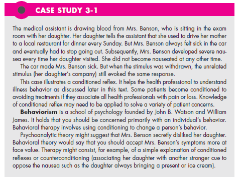 In Case Study 3-1, what strategies could you suggest to avoid Mrs. Benson's nausea? (In Reference Case Study 3-1)   