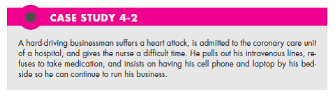 Refer to Case Study 4-2. How would you have reacted if you were in the identical situation? Can you empathize with the businessperson? What type of personality does he have? (In Reference Case Study 4-2)   