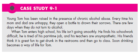 Review Case Study 9-1. What is the risk of Tom becoming an alcoholic? (In Reference Case Study 9-1)   