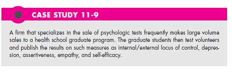 Examine Case Study 11-9. What is the problem with the students conducting the tests? (In Reference Case Study 11-9)