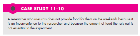 Case Study 11-10 points out the necessity of humane treatment of experimental animals. Is such an ethical principle necessary? (In Reference Case Study 11-10)