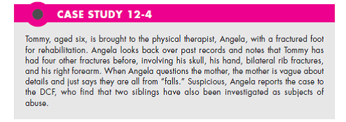 Refer to Case Study 12-4. Did Angela do the right thing to report the case to DCF? What if there were no previous records and the family sued for wrongful accusation? Should Angela have sought more evidence before referring Tommy to DCF? (In Reference Case Study 12-4)