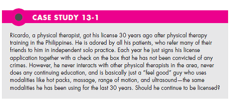 It was found out by chance that Ricardo (Case Study 13.1) had a cousin who was practicing in Canada and that he had made copies of his degrees and licenses and was an impostor. Has Ricardo done any harm? (In Reference Case Study 13-1)   