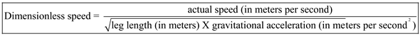 A dinosaur footprint is formed because of interaction between the structure of a living dinosaur's foot and the surface on which it walked. When a series of consecutive footprints belonging to a dinosaur are traced it is referred trackway. The paleontologist can infer very important information from these footprints which even the dinosaur skeletons cannot provide. The key information that the paleontologists can deduce from the dinosaur footprint include speed, behavior, distribution, gait, and posture. The dinosaur speeds were calculated based on trackways. A British researched R. McNeil developed a methodology to estimate the dinosaur speed from footprints. In this method, the relative stride distance is first calculated. A stride is referred as the distance from one point on a footprint to the same point on the next print of the same foot. The leg length is the distance from the hip joint to the ground when the dinosaur is in a normal standing posture. Using these two measurements, the relative stride is calculated by using the following formula: In the next step, the relative stride should be converted into an estimate of movement speed. To arrive at this, the dimensionless speed should be calculated. Following is the formula to calculate dimensionless speed:   The dimensionless speed therefore allows to calculate equivalent speeds despite the size of the animal. In order to estimate the actual speed of dinosaur based on footprint, the value from relative stride into the formula for dimensionless speed. Following the derived formula;     By using the above mentioned calculations, the speed of a dinosaur can be estimated from a trackway.