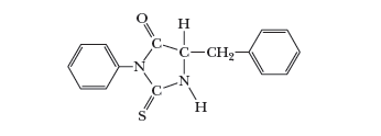 Solving the Sequence of an Oligopeptide From Sequence Analysis Data Amino acid analysis of an oligopeptide 7 residues long gave      The following facts were observed:  a. Trypsin treatment had no apparent effect.  b. The phenylthiohydantoin released by Edman degradation was      c. Brief chymotrypsin treatment yielded several products, including a dipeptide and a tetrapeptide. The amino acid composition of the tetrapeptide was Leu, Lys, and Met.  d. Cyanogen bromide treatment yielded a dipeptide, a tetrapeptide, and free Lys. What is the amino acid sequence of this heptapeptide