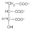 [methyl- 14 C]Pyruvate was administered to isolated liver cells in the presence of sufficient malonate to block succinate dehydrogenase completely. After a time, isocitrate was isolated and found to contain label in both carboN<sub>2</sub> and carbon 5:    How do you explain this result