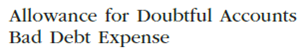 Entries related to uncollectible accounts  The following transactions were completed by The Wild Trout Gallery during the current fiscal year ended December 31:     Instructions  1. Record the January 1 credit balance of $50,000 in a T account for Allowance for Doubtful Accounts. 2. Journalize the transactions. Post each entry that affects the following T accounts and determine the new balances:     3. Determine the expected net realizable value of the accounts receivable as of December 31. 4. Assuming that instead of basing the provision for uncollectible accounts on an analysis of receivables the adjusting entry on December 31 had been based on an estimated expense of ½ of 1% of the sales of $15,800,000 for the year, determine the following: a. Bad debt expense for the year. b. Balance in the allowance account after the adjustment of December 31. c. Expected net realizable value of the accounts receivable as of December 31.
