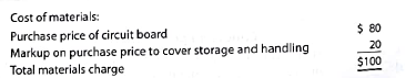 Classifying costs  Geek Chic Company provides computer repair services for the community. Obie Won's computer was not working, and he called Geek Chic for a home repair visit. Geek Chic Company's technician arrived at 2:00 P.M. to begin work. By 4:00 P.M. the problem was diagnosed as a failed circuit board. Unfortunately the technician did not have a new circuit board in the truck because the technician's previous customer had the same problem, and a board was used on that visit. Replacement boards were available back at Geek Chic Company's shop. Therefore, the technician drove back to the shop to retrieve a replacement board. From 4:00 to 5:00 P.M., Geek Chic Company's technician drove the round trip to retrieve the replacement board from the shop. At 5:00 P.M. the technician was back on the job at Obie's home. The replacement procedure is somewhat complex because a variety of tests must be performed once the board is installed. The job was completed at 6:00 P.M. Obie's repair bill showed the following:     Obie was surprised at the size of the bill and asked for some greater detail supporting the calculations. Geek Chic Company responded with the following explanations:     The labor charge per hour is detailed as follows:     Further explanations in the differences in the hourly rates are as follows:         1. If you were in Obie's position, how would you respond to the bill Are there parts of the bill that appear incorrect to you If so, what argument would you employ to convince Geek Chic Company that the bill is too high 2. Use the headings that follow to construct a table. Fill in the table by first listing the costs identified in the activity in the left-hand column. For each cost, place a check mark in the appropriate column identifying the correct cost classification. Assume that each service call is a job.   