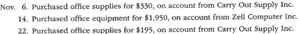 A Purchases journal  The following purchase transactions occurred during March for Celebration Catering Service:     Record these transactions in the following purchases journal format:     B Purchases journal  The following purchase transactions occurred during November for Manheim Inc.:     Record these transactions in the following purchases journal format:   