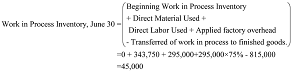 (a). Prepare the June Income Statement for CL assuming CL uses perpetual inventory method: This statement is also called as statement of revenue and expense. Income statement is one of the three financial statements. Company's financial performance for one accounting cycle is measured by this income statement. In this statement, total expenses are subtracted from total revenues to arrive the net profit or net loss for a particular period. Prepare an income statement using the following steps: • An income statement reports the results of business transactions over a period. Usually for a month or a year. • In the income statement total expenses are deducted from total revenues. • When the total revenue exceeds total expenses over the period, the result is net income. • When the total expenses exceed total revenue over the period, the result is net loss. Prepare the income statement as below:   Hence, income from operations for the month of June is $170,000. (b). Calculate the ending balance of inventory at the end of first month of operations: The ending balance of inventory at the end of first month of operations is the difference between the raw materials purchased and the units used in production calculated as below:   Working Note:      