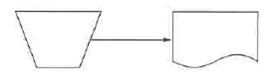 Which of the statements below properly describes the section of the following flowchart?     a. A master file has been created by a manual operation b. A master file has been created by a computer operation c. A document has been generated by a computer operation d. A document has been generated by a manual operation