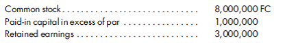 Prepare a remeasured trial balance and entries to eliminate excess of cost over book value. On July 1, 2016, Spencer International acquired an 80% interest in the net assets of Quatro Corporation, which is a foreign company, for $6,260,000. At that time, the net assets of Quatro in foreign currency (FC) were as follows:    Any excess paid over book value was attributed to the fair value of certain licensing agreements that were held by Quatro. The agreements had an original useful life of 10 years, have a remaining life of five years, and are amortized using the straight-line method.  Spencer's investment in Quatro was designed to provide Spencer with additional manufacturing capacity for its product line and a distribution system that would allow for expanded sales in foreign markets. In order to implement these goals, Spencer loaned Quatro $5,940,000 in 2016 for the purpose of improving the manufacturing capacity. For the next five years, only interest payments at the rate of 8% would be made on a monthly basis. The loan originated on October 1, 2016, and the proceeds were disbursed at that time as follows:    All depreciable assets are depreciated using the straight-line method, and salvage values are ignored. Machinery is depreciated over a 10-year useful life, and tooling is depreciated over 10 years. No other additions or dispositions of depreciable assets have occurred since Spencer's acquisition of Quatro. The manufacturing lead time for Quatro's products is such that the inventory typically turns over approximately four times a year; however, production costs are incurred fairly uniformly throughout the year. Virtually all material costs are denominated in U.S. dollars, although labor costs are denominated in FC. The company employs the FIFO inventory method, and 2017 ending inventory and cost of sales details are as follows:    The retained earnings balance as of December 31, 2017, reflects net income for the last half of 2016 of 1,300,000 FC (which had a translated value of $806,000) and dividend declarations in the amount of 300,000 FC each on both August 1, 2016, and August 1, 2017. Additional exchange rates are as follows:    1. Prepare a remeasured trial balance in dollars as of December 31, 2017, assuming that Quatro's functional currency is the dollar.  2. Prepare all of the necessary elimination entries to account for the acquisition price being in excess of the book value of net assets.