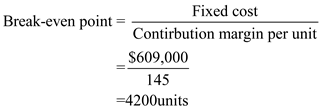 1. Computation of sale commission per unit sold: = 300 ×6% = $18 Contribution margin: The contribution margin per limited resources is calculated to know which product gives the highest return on limited resources. The higher contribution margin per limited resources is given priority.   2. Break-Even point: It is a point at which gains equal losses; it means there are no gains and losses by doing that particular task. At this break-even point, cost or expenses are equal to revenue. This break-even point will be calculated by the following formulas.   Computation of Breakeven point:   3. Income Statement: This statement is also called as statement of revenue and expense. Income statement is one of the three financial statements, remaining are balance sheet and cash flow statement. Company's financial performance for one accounting cycle is measured by this income statement. In this statement, total expenses are subtracted from total revenues. This income statement shows net income or loss for a particular period. Preparation of Income statement:   In order to achieve target profit $333,500, J co. sells   4. In order to achieve target profit $314,650, J co. sells   Compared to requirement 3, the numbers of units are decreased from 6,500 units to 6,370 unit.