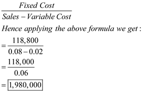 1. The breakeven point is a point where there is no profit or loss, hence it shall be calculated by using following formula:   Hence, applying the above formula we get:   Note : Variable cost is calculated by adding Direct Material, Direct Labor and Variable Overhead, while fixed cost is calculated by adding Fixed Selling Expenses in total fixed overhead. 2. The Break Even Point in sales revenue shall be calculated by multiplying BEP units with the Sales price hence it shall be done in following manner:   3. The Margin of safety is a difference between actual sales and Break Even Point sales, hence it is calculated using formula:   4. The Margin of safety in terms of revenue shall be calculated by multiplying the sales price with Margin of Safety Sales, hence it shall be done in following manner:   5. If the total selling and administrative costs are reduced to 38,800 then the calculations shall be made in following manner: a. Break Even Points in units:   b. Break Even Points in Sales Revenue: It shall be calculated by multiplying BEP units with the Sales price hence it shall be done in following manner:   c. Margin of Safety in Units:   d. Margin of Safety in terms of revenue: The Margin of safety in terms of revenue shall be calculated by multiplying the sales price with Margin of Safety Sales; hence it shall be done in following manner:  