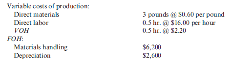 Performance Report  Bowling Company budgeted the following amounts:     At the end of the year, Bowling had the following actual costs for production of 3,800 units:     Required:  Prepare a performance report using a budget based on the actual level of production.