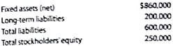 Long-term solvency analysis  The following information was taken from Charu Company's balance sheet:     Determine the company's (A) ratio of fixed assets to long-term liabilities and (B) ratio of liabilities to stockholders' equity.(Round to one decimal place.)