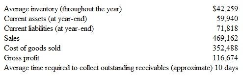 FIFO versus LIFO Comparisons Walmart uses LIFO to account for its inventories. Recent financial statements were used to compile the following information (dollar figures are in millions):     Instructions  a. Using the information provided, compute the following measures based upon the LIFO method: 1. Inventory turnover. 2. Current ratio (see Chapter 5 for a discussion of this ratio). 3. Gross profit rate (see Chapter 6 for a discussion of this statistic). b. Assuming cost of goods sold would be lower under FIFO, what circumstances must the company have encountered to cause this situation? (Were replacement costs, on average, rising or falling?) c. How would you expect these ratios to differ (i.e., what direction) had the company used FIFO instead of LIFO? d. Explain why the average number of days required by Walmart to collect its accounts receivable is so low. (See Chapter 7 for a discussion of the accounts receivable turnover rate.)