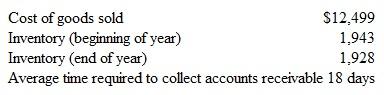 Inventory Turnover A recent annual report of Kraft Foods Group, Inc. , reveals the following information (dollar amounts are stated in millions):     a. Compute Kraft Food Group, Inc. 's inventory turnover for the year (round to nearest tenth). b. Compute the number of days required to sell its average inventory (round to the nearest day). c. What is the length of Kraft 's operating cycle?  d. What comparative information would you want to be able to evaluate Kraft 's operating cycle figure?