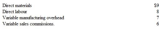 Douglas Company has been asked to submit a bid on supplying gas masks to the Pentagon. The company's current cost structure per mask is as follows:    a. Assume that there would be no variable sales commission on this special order. Determine the lowest unit price that Douglas can bid without reducing its current level of operating income. b. Assume the company desires a 36 percent contribution margin ratio from this sale and that a special sales commission of 4 percent of the bid price will be applied to the order instead of its normal $6 variable sales commission. Determine the bid price per unit given these unique circumstances.