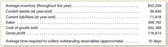 Walmart uses LIFO to account for its inventories.ecent financial statements were used to compile the following information (dollar figures are in millions):     Instructions  a.sing the information provided, compute the following measures based upon the LIFO method: 1.nventory turnover. 2.urrent ratio (see Chapter 5 for a discussion of this ratio). 3.ross profit rate (see Chapter 6 for a discussion of this statistic). b.ssuming cost of goods sold would be lower under FIFO, what circumstances must the company have encountered to cause this situation (Were replacement costs, on average, rising or falling) c.ow would you expect these ratios to differ (i.e., what direction) had the company used FIFO instead of LIFO d.xplain why the average number of days required by Walmart to collect its accounts receivable is so low.See Chapter 7 for a discussion of the accounts receivable turnover rate.)