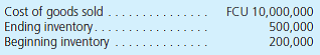 S. company's foreign subsidiary had these amounts in foreign currency units (FCU) in 2013:     The average exchange rate during 2013 was $0.80 = FCU 1. The beginning inventory was acquired when the exchange rate was $1.00 = FCU 1. Ending inventory was acquired when the exchange rate was $0.75 = FCU 1. The exchange rate at December 31, 2013, was $0.70 = FCU 1. Assuming that the foreign country is highly inflationary, at what amount should the foreign subsidiary's cost of goods sold be reflected in the U.S. dollar income statement  a. $7,815,000. b. $8,040,000. c. $8,065,000. d. $8,090,000.