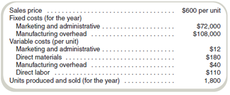 Components of Full Costs  Gibson Corporation has compiled the following information from the accounting system for the one product it sells:     Required  Determine each of the following unit costs: a. Variable manufacturing cost. b. Variable cost. c. Full absorption cost. d. Full cost.