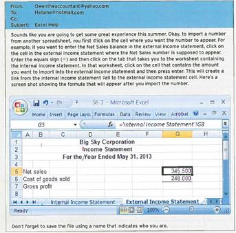 Preparing Multistep Income Statements and Calculating Gross Profit Percentage  Assume that you have been hired by Big Sky Corporation as a summer intern. The company is in the process of preparing its annual financial statements. To help in the process, you are asked to prepare an income statement for internal reporting purposes and an income statement for external reporting purposes. Your boss has also requested that you determine the company's gross profit percentage based on the statements that you arc to prepare. The following adjusted trial balance was created from the general ledger accounts on May 31, 2013.     Your boss wants you to create the spreadsheet in a way that automatically recalculates net sales and any other related amounts whenever changes are made to the contra-revenue accounts. To do this, you know that you'll have to use formulas throughout the worksheets and even import or link cells from one worksheet to another. Your friend Owen, an accountant, is willing to help.     Required:  Enter the trial balance information into a spreadsheet and complete the following: 1. Prepare a multistep income statement that would be used for internal reporting purposes. Classify sales returns and allowances and sales discounts as contra-revenue accounts. 2. Prepare a multistep income statement that would be used for external reporting purposes, beginning with the amount for Net Sales. 3. Compute the gross profit percentage.