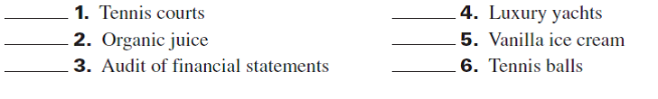 For each of the following products and services, indicate whether it is more likely produced in a process operation or in a job order operation.   