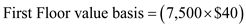 In the given scenario, a company allocates cost on a physical allocation basis but some managers are proposing an allocation on a value basis. The allocation of joint costs on a value basis means that the business allocates the cost to products based on certain grades and its relative production quantity. It determines the percentage of the total costs allocated to each product by the ratio of each product's sales value to the total value. The sales value is determined by multiplying the unit-selling price by the number of units. 1. Based on the current cost physical allocation basis the resulting occupancy costs are simply the physical space occupied by the current cost per square foot, which in this scenario is $23.25/sq. ft. AF's department occupies 2,000 sq. ft. so the cost calculation is: 2. In order to consider a value basis allocation the Controller had to split up the various occupancy costs incurred. Lighting and cleaning costs totaling $65,000 would be applied at the original basis method. The cost can be determined by dividing that cost by the total number of square feet in the building which is 20,000 sq. ft. In order to allocate the remaining Building rent costs of $400,000 on a value basis allocation some addition calculations are needed. The scenario indicates that first floor space costs $40 per sq. ft., second floor space costs $20 per sq. ft., and basement space costs $10 per sq. ft. Therefore, to determine the value basis for allocating cost one must multiply the number of sq. ft. occupied by their relative cost. The relative basis of each item's value to the total value can now be determined so that the cost allocation percentage can be determined. Since the cost was previously determined to be $400,000, the allocated joint cost of each item is simply the total cost multiplied by the relative basis for each item. It can then be divided by the total sq. ft. occupied by each floor to determine the cost per sq. ft. In order to apply the new blended cost basis for the department in question the cost per sq. ft. for each floor must be summed up. It is simply the adjusted original basis (for lighting and cleaning) plus the value basis (for building rent) for each floor. For the first floor the calculation is: For the second floor the calculation is: For the basement the calculation is: This can now be applied to the respective department. AF's department occupies 2,000 sq. ft. in the basement so the cost calculation is: 3. The manager of a second floor department would favor the blended value basis allocation because the cost allocation would be $17 per sq. ft. using the current allocation method versus $10.00 per sq. ft. using the blended value basis allocation.