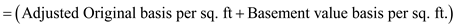 In the given scenario, a company allocates cost on a physical allocation basis but some managers are proposing an allocation on a value basis. The allocation of joint costs on a value basis means that the business allocates the cost to products based on certain grades and its relative production quantity. It determines the percentage of the total costs allocated to each product by the ratio of each product's sales value to the total value. The sales value is determined by multiplying the unit-selling price by the number of units. 1. Based on the current cost physical allocation basis the resulting occupancy costs are simply the physical space occupied by the current cost per square foot, which in this scenario is $23.25/sq. ft. AF's department occupies 2,000 sq. ft. so the cost calculation is: 2. In order to consider a value basis allocation the Controller had to split up the various occupancy costs incurred. Lighting and cleaning costs totaling $65,000 would be applied at the original basis method. The cost can be determined by dividing that cost by the total number of square feet in the building which is 20,000 sq. ft. In order to allocate the remaining Building rent costs of $400,000 on a value basis allocation some addition calculations are needed. The scenario indicates that first floor space costs $40 per sq. ft., second floor space costs $20 per sq. ft., and basement space costs $10 per sq. ft. Therefore, to determine the value basis for allocating cost one must multiply the number of sq. ft. occupied by their relative cost. The relative basis of each item's value to the total value can now be determined so that the cost allocation percentage can be determined. Since the cost was previously determined to be $400,000, the allocated joint cost of each item is simply the total cost multiplied by the relative basis for each item. It can then be divided by the total sq. ft. occupied by each floor to determine the cost per sq. ft. In order to apply the new blended cost basis for the department in question the cost per sq. ft. for each floor must be summed up. It is simply the adjusted original basis (for lighting and cleaning) plus the value basis (for building rent) for each floor. For the first floor the calculation is: For the second floor the calculation is: For the basement the calculation is: This can now be applied to the respective department. AF's department occupies 2,000 sq. ft. in the basement so the cost calculation is: 3. The manager of a second floor department would favor the blended value basis allocation because the cost allocation would be $17 per sq. ft. using the current allocation method versus $10.00 per sq. ft. using the blended value basis allocation.