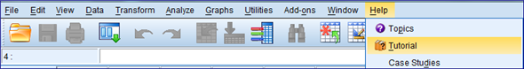 To read the tutorial of SPSS follow the instructions below: Step 1: We get the following window: Step 2: Expand the tutorial by click on + the resultant window is as follows: Step 3: Now click on Introduction then we get the following window: