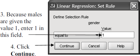 In part 1 of Exercise 1, an equation was derived for predicting a person's weight from skeletal variables and the variable height. Now, the possibility will be explored that the equation derived from a stepwise model that predicts weight from these variables differs for males and females. 1. Use a stepwise method to derive an equation that predicts a male's weight from the skeletal variables and the variable height. The data of just the males can be selected from within the Regression procedure. The steps shown below illustrate the procedure:         What is the equation How well does it explain variability in weight  2. Repeat part 1 this time analyzing just the data of the females. What is the equation How well does it explain variability in weight  3. Derive an equation to predict weight from the chest girth, hip girth, and height for your gender. Use a tape measure to determine your own chest girth (above breast for females, at nipple level for males) and your hip girth (largest girth over buttocks). Insert these girths and your height in the equation to predict your current weight. Does your current weight fall within the standard error of estimate of the predicted weight  Exercise 1  Heinz and Peterson measured the body characteristics of healthy, active adults. Ten of the measurements, including height, were of skeletal properties that could be used to define each person's body build. Twelve measurements were of girths that either were changeable (they could be affected, for example, by how much muscle or fat a person had) or constant. In addition, each person's weight was measured. Age and gender were recorded. The variables' names and each one's category are shown in the table below:    These data are available on the publisher's website for this text at the address http://www.pearsonhighered.com/stern2e in the file BodyDimensions.sav. This dataset is adapted from data published in the article by Heinz, Grete, Peterson, Louis J., Johnson, Roger W., and Kerk, Carter J. (2003), Exploring relationships in body dimensions, Journal of Statistics Education Volume 11, Number 2, www.amstat.org/publications/jse/v11n2/datasets.heinz.html. Full measurement descriptions are given in this article. Permission to use the data has been granted by the authors. 1. What is the equation that predicts a person's weight from the skeletal variables including the variable height  2. How well does the equation derived in question 1 explain variability in weight Is the relation statistically significant Provide supporting data.  3. Create a prediction equation for weight from the changeable girths and height. Does it predict weight more accurately than the above equation Which equation is a better guide for what would be a reasonable weight over the lifespan  4. Use a stepwise procedure to determine the best equation for predicting weight from the skeletal variables, including height, and the changeable girth variables. Specify how well the equation works in predicting weight.
