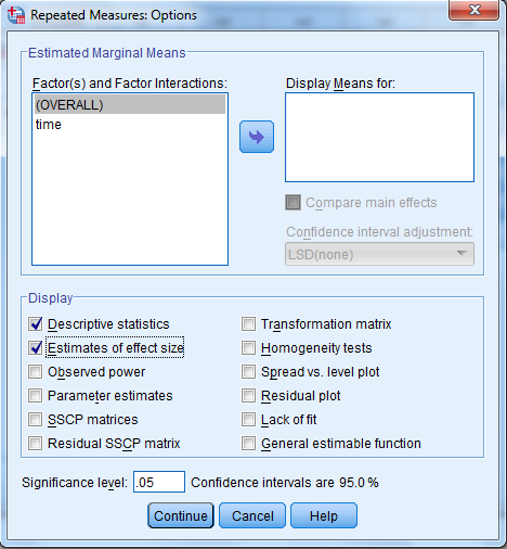 1) We test to determine whether the significant change in the mean rate of mishandled baggage over the three years period. Using SPSS, following is the procedure for obtaining the ANOVA output for the given data. 1) Select Analyze, general linear model and repeated measures. 2) When Repeated measures define Factor(s) dialog box appears type time in within subject factor name and 3 in number of levels. Presss Add button and select define option. 3) Shift Click to highlight each level name then transfer them by clicking this button. 4) Select Options and Continue buttons. 5) Click Plots button. 6) Click to highlight the factor name then transfer it to the Horizontal Axis, click Add button and Continue. 7) Click Ok to run the analysis. The output is shown below: The table below shows the name given to the factor and the number of levels of the factor together with their names. The table below shows the mean and standard deviation of each time period. The table below shows the value and its level of significance for testing the equality of means of the factor. From the output test within subject effect the P -value is 0.000, it is very less, so there is a significant change in the mean rate of mishandled baggage over the three years periods. 2) We test to determine whether there is significant linear trend in the mean rate of mishandled baggage over the three years period. The null and alternative hypotheses are, There is no significant linear trend in the mean rate of mishandled baggage over the three years period. There is significant linear trend in the mean rate of mishandled baggage over the three years period. Under the null hypothesis the test statistic is defined as, From the output test of within subjects effects , The is 44.615 The value is 0.000 Here we observe that the value is less, so the linear effect of the time is highly significanct.