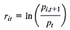 The purpose of this exercise is to learn how to calculate stock returns for portfolio models using actual stock price data. First, it is necessary to obtain stock price data. One source (of many) is Yahoo! Go to the link http://finance.yahoo.com and type in a ticker symbol such as AAPL (for Apple Computer). Then on the left-hand side of the page, select Historical Data. These data easily downloaded to a spreadsheet by clicking on the link Download to Spreadsheet at the bottom of the page. For Apple Computer (AAPL), Advanced Micro Devices (AMD), and Oracle Corporation (ORCL), download the monthly price data January 1997 through January 2006. These data contain closing prices that are adjusted for stock dividends and splits. You now have stock prices for 10 years and the objective is to calculate the annual returns for each stock for the years 1997 through 2005. Returns are often calculated using continuous compounding. If the stock prices are adjusted for splits and stock dividends, then the price of stock i in period t + 1, P i,t +1 , is given by    where p it is the price of stock i in period t and r it is the return on stock i in period t. This calculation assumes no cash dividends were paid, which is true of Apple Computer. Advanced Micro Devices, and Oracle Corporation. Solving the equation   for the return on stock i in period t gives    For example, the Apple Computer adjusted closing price in January 2005 was 38.45. The closing price in January 2006 was 75.51. Thus, the continuously compounded return for Apple Computer from January 2005 to January 2006 is    We use this calculation as our estimate of the annual return for Apple Computer for the year 2005. Take the closing stock prices that you have downloaded and calculate the annual returns for 1997-2005 for AAPL, AMD, and ORCL using r it = ln ( p i,t +1 / p t ). If you calculate the returns properly, your results should appear as in Figure 8.15. FIGURE 8.15 YEARLY RETURNS FOR AAPL, AMD, AND ORCL  