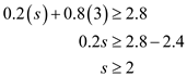 Determine the range of probabilities of state of nature for each of the decision alternatives. Expected value of decision alternative: The expected value of decision approach must be applied in order to identify the decision alternatives. The value is calculated by using the following formula: Let N be the number of states of nature and be the probability of state of nature. Expected value for : …… (1) Expected value for : …… (2) Graphical representation of expected value for the decision alternatives as a function of p: Solve Equations (1) and (2) to calculate the value of p as follows: The value of p is 0.25. Hence, the optimal for is , and is . Since the value of p is 0.20 which is less than 0.25, the best decision is . (b)Determine the best decision alternative: It is given that the is 0.2 and is 0.8. Now, calculate the expected value for as follows: Expected value for : Expected value for : Hence, the best decision is as a expected value of 3.2. (c) Sensitivity analysis on the payoffs for the decision alternative: Let s be the payoff for under ; will be optimal only when Hence, the payoff for is less or equal to 2; then the will remain optimal.
