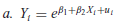 Are the following models linear regression models Why or why not          