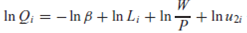 Assume that production is characterized by the Cobb-Douglas production function where Q = output K = capital input L = labor input A, , and = parameters i = i th firm Given the price of final output P, the price of labor W, and the price of capital R , and assuming profit maximization, we obtain the following empirical model of production: Production function: (1) Marginal product of labor function: (2) Marginal product of capital function: (3) where u 1 , u 2 , and u 3 are stochastic disturbances. In the preceding model there are three equations in three endogenous variables Q , L , and K. P, R, and W are exogenous. a. What problems do you encounter in estimating the model if + = 1, that is, when there are constant returns to scale b. Even if + 1, can you estimate the equations Answer by considering the identifiability of the system. c. If the system is not identified, what can be done to make it identifiable Note: Equations (2) and (3) are obtained by differentiating Q with respect to labor and capital, respectively, setting them equal to W/P and R/P, transforming the resulting expressions into logarithms, and adding (the logarithm of) the disturbance terms.