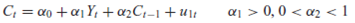 Class Exercise: Consider the following simple macroeconomic model for the U.S. economy, say, for the period 1960-1999.* Private consumption function: Private gross investment function: A money demand function: Income identity: Y t =C t +I t +G t where C = real private consumption; I = real gross private investment, G = real government expenditure, Y = real GDP, M = M 2 money supply at current prices, R = long-term interest rate (%), and P = Consumer Price Index. The endogenous variables are C, I, R , and Y. The predetermined variables are: C t- 1 , I t- 1 , M t- 1 , P t , R t -1 , and G t plus the intercept term. The u's are the error terms. a. Using the order condition of identification, determine which of the four equations are identified, either exact or over-. b. Which method(s) do you use to estimate the identified equations c. Obtain suitable data from government and/or private sources, estimate the model, and comment on your results.