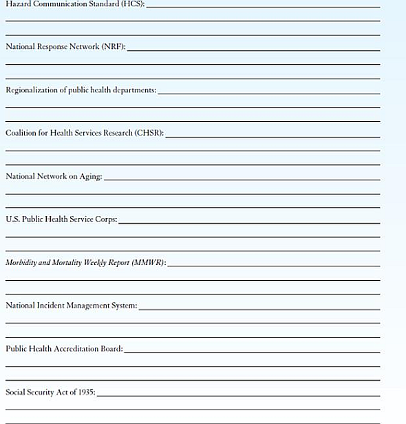 IN YOUR OWN WORDS  Based on this chapter, please provide a description of the following concepts in your own words. DO NOT RECITE the text description.       